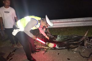 Mobil Innova Beradu Kambing Dengan Tronton , Dua Orang Meninggal dunia