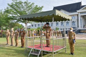 Sani Pimpin Upacara Peningkatan Nasionalisme Dan Kedisiplinan Asn