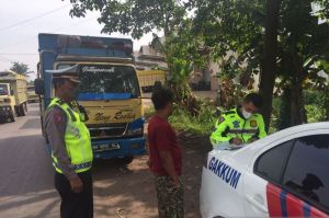 Satlantas Jambi Tindak 19 Truk Batubara Melanggar Jam Operasional