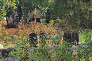 Polisi  Amankan Lokasi Temuan Mortir