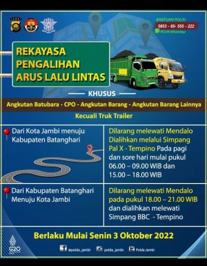 Mulai 3 Oktober, Angkutan Batubara dan Barang Lainnya Diarahkan Lewat Jalur Tempino