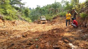 Jalan yang Dibangun Satgas TMMD 115 Kodim Jambi Mulai Dikerjakan