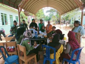 Satgas TMMD Berikan Layanan Kesehatan Untuk Warga Desa Kembang Seri Baru