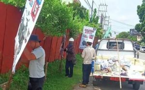 Baliho dan Reklame Langgar Aturan dan Tak Bayar Pajak Ditertibkan