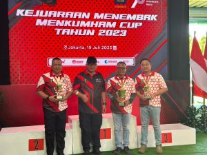 Turnamen Menembak Menkum Cup 2023, Kalapas Kuala Tungkal Raih Juara II