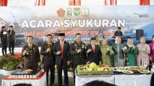 Ketua DPRD Jambi Hadiri Upacara dan Syukuran Hut TNI ke 78 di Makorem 042/Gapu