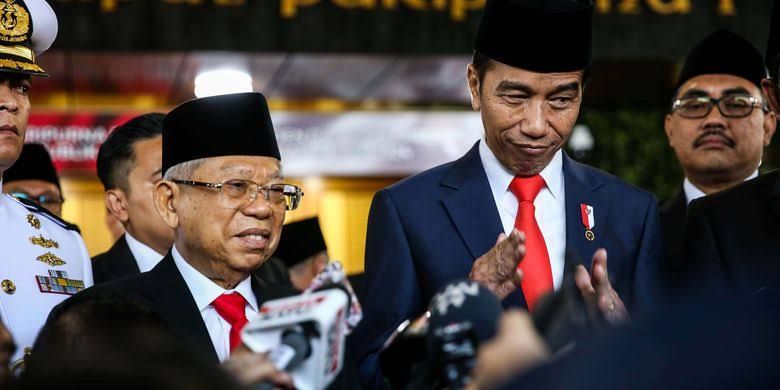 Presiden Jokowi dan Wapres Ma'ruf Amin. 