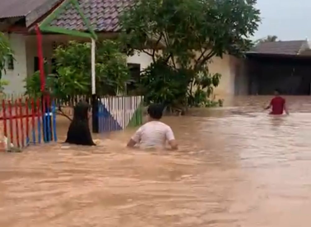 Banjir yang merendam salah satu wilayah di Kota Jambi beberapa waktu lalu.