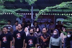 Mahasiswa Suarakan  Pilpres 2024 Sekali Putaran untuk Prabowo-Gibran di Kandang Banteng