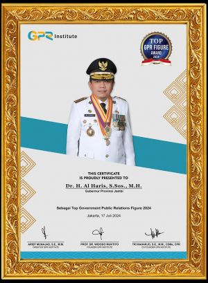 Gubernur Al Haris Raih Pengharagaan Top GPR Figure Award 2024