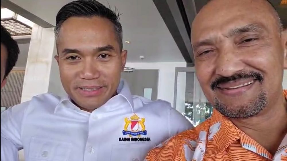 Ketua Kadin Jambi Usman Sulaiman bersama Ketua Kadin Indonesia Anindya Novian Bakrie