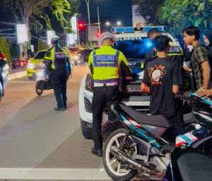 Enam Motor Berknalpot Brong Ditilang Saat Patroli Balap Liar