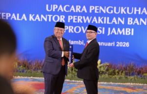 Gubernur BI Kukuhkan Tedy Arief Budiman Sebagai Kepala Perwakilan BI Jambi