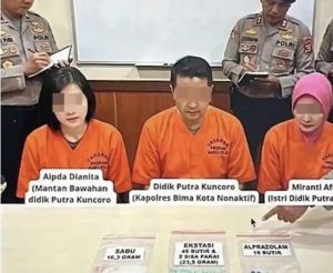 Istri dan Mantan Bawahan Eks Kapolres Bima Kota Positif Narkoba